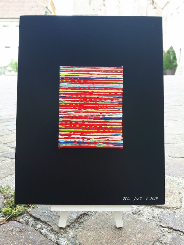 Coloured lines 8 2019 22×17 Acryl-Lack LW, SOLD